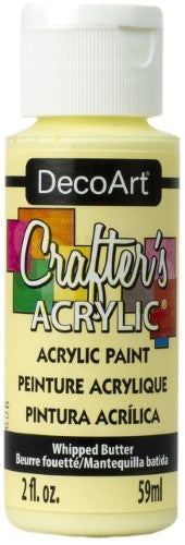 Decoart Crafter's Acrylic Paint in WHIPPED BUTTER, a rich, buttery shade perfect for all your crafting and painting needs.