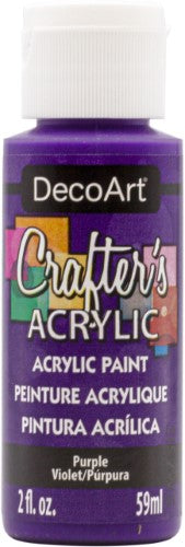 Vibrant purple acrylic paint in a 59ml bottle, ideal for various art projects and easy blending for creative designs.