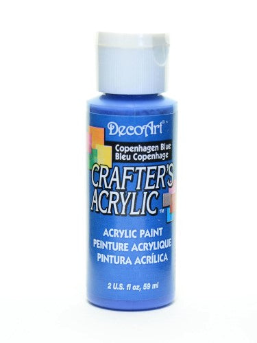 Decoart Crafter's Acrylic Paint in FRESH BLUE, 59ml, ideal for arts and crafts, water-based, smooth coverage and easy blending.