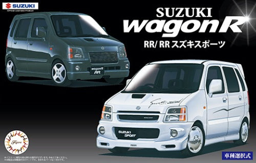 Detailed 1/24 scale model kit of the Suzuki WgnR/RR, perfect for car enthusiasts and hobbyists. Easy assembly and realistic design.