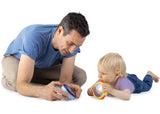 Brightly colored hemispherical toy set for infants to enhance tummy time, sensory exploration, and motor skill development.