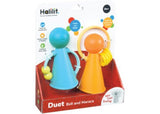 Colorful musical toys designed for babies and toddlers, promoting sensory development through jingling and rattling sounds.