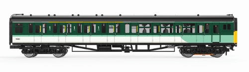 Hornby Sthrn CL.423 4-VEP EMU Train model with operational lights, detailed design, perfect for collectors and railway setups.