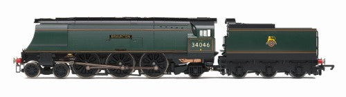 Intricately detailed Hornby BR West Country CL.4-6-2 steam locomotive, perfect for collectors and model railway enthusiasts.