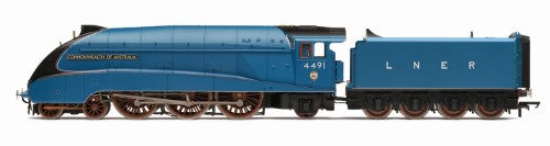 Hornby Trains LNER A4 CL 4491 model locomotive, showcasing detailed design and vintage British rail heritage.