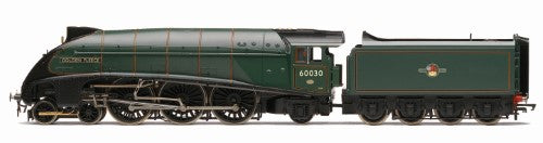 Hornby Trains BR A4 CL 60030 'Golden Fleece' model, featuring authentic detailing and vibrant color, perfect for collectors.