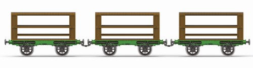 Hornby L&MR Horse Wagon Pack features detailed 1:87 scale wagons for authentic Victorian-era model railways.