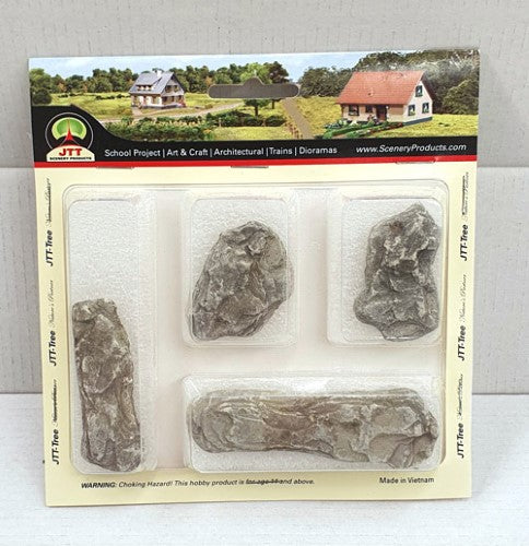 Hornby Rocks Surface Rocks (4) pack features realistic, lightweight rock textures for enhancing model railways and dioramas.