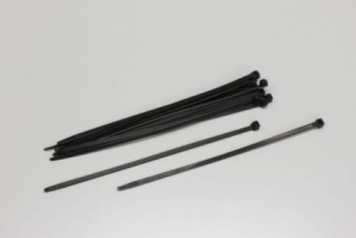 Large black nylon cable ties for secure cable management and organization in RC setups and electronics.