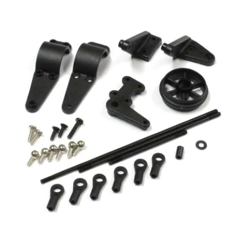 Kyosho 4WS Conversion Set for RC vehicles, enabling four-wheel steering for better maneuverability and improved handling.
