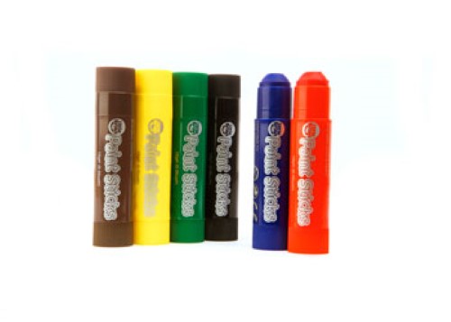 Little Brian Paint Sticks - Classic 6 pack: mess-free, portable, vibrant solid paints for kids, ideal for various surfaces.