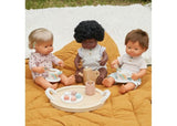 Caucasian boy doll with Down Syndrome, 38cm, soft, articulated, promotes inclusivity and empathy in children's play.