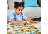 Colorful board game for ages 3-6 featuring chunky pieces and an oversized game board for My First Snakes and Ladders.