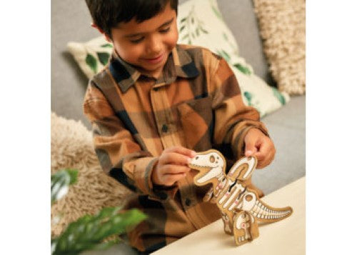 Colorful 3D board game featuring kids digging for dinosaur bones, promoting education and fun through paleontology.