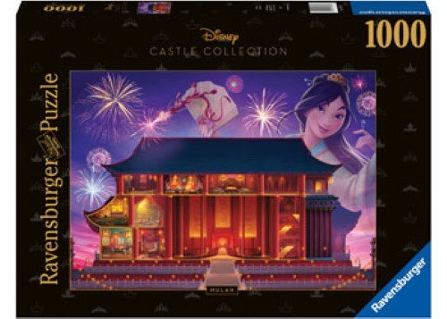 A vibrant 1000pc puzzle of Mulan's castle, showcasing intricate details and Disney-inspired artistry for fans and families.