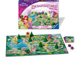 A colorful board game where children explore a magical forest and help a princess break a spell while searching for treasures.