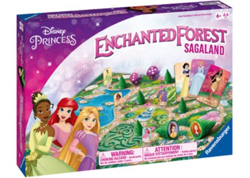 Colorful Ravensburger Disney Enchanted Forest board game, featuring charming characters and a magical treasure hunt adventure.