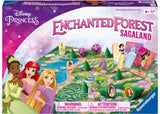 Colorful board game featuring Disney characters on a whimsical adventure through a magical forest to find hidden treasures.