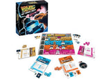 "Board game featuring DOC and Marty McFly in a time-travel challenge with vibrant components and engaging strategy for 2-4 players."