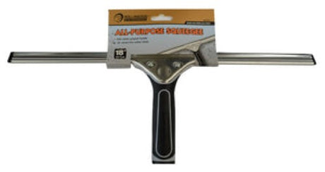 Window squeegee with 450mm blade and extension pole, featuring a design for efficient cleaning and reach.