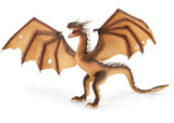 Intricate model of Hungarian Horntail dragon with spiked tail, sharp claws, and wings, perfect for imaginative play and collection.
