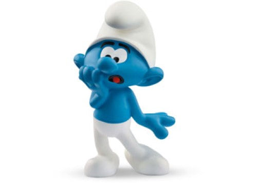 Colorful Scaredy Smurf figurine, 2 inches tall, perfect for imaginative play and Smurf collections.
