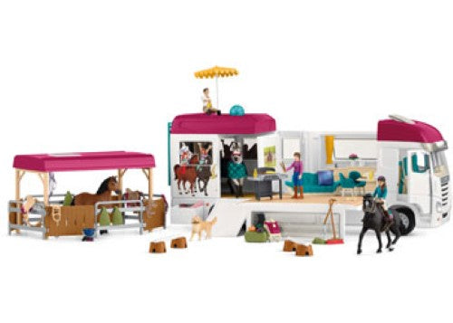 Schleich Horse Transporter toy truck and trailer set for imaginative play and safe transport of Schleich horses.