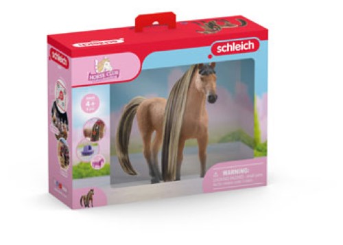 Realistic Akhal-Teke Stallion figurine with a shimmering golden coat, perfect for collectors and imaginative play.