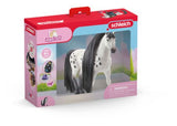 Schleich Knabstrupper Stallion figurine featuring a detailed spotted coat, perfect for play and collecting.