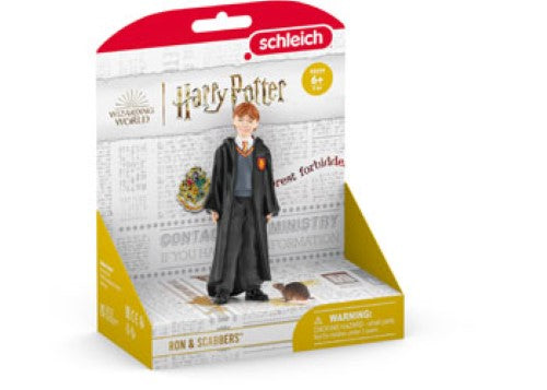 Ron Weasley figurine with Scabbers, perfect for imaginative play in the Wizarding World of Harry Potter.