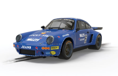 Scalextric Porsche 911 Carrera RSR 3.0 slot car model, featuring vibrant design and advanced racing technology for thrilling competition.