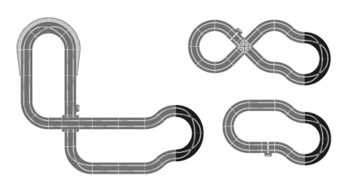Scalextric Racing Curves Accessory Pack for slot car tracks, enhancing layouts with precision-engineered, durable racing curves.