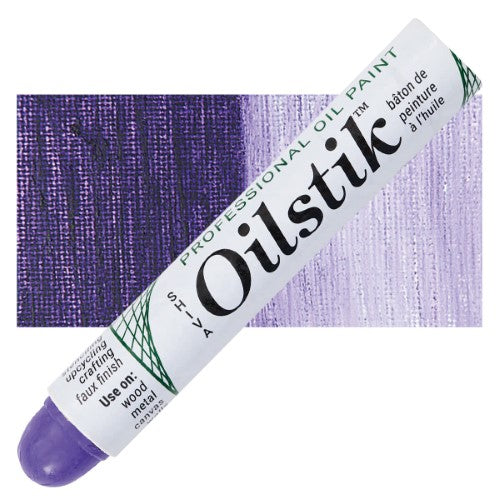 Shiva Oilstik in Dioxazine Purple, 37ml; creamy, low-odor oil stick ideal for sketching, drawing, and painting on various surfaces.