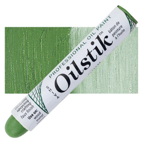 Shiva Oilstiks in Chromium Oxide Green, 37ml, ideal for rich oil painting and sketching with a creamy, buttery consistency.