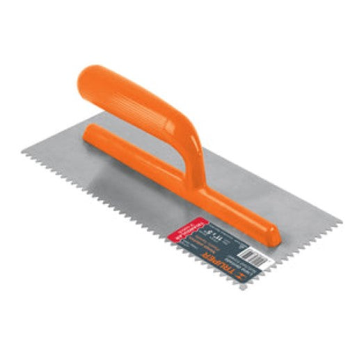 Plasterers Trowel V Notched 275mm X 125mm Truper