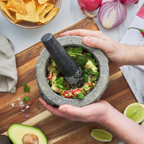 Rough Mortar and Pestle - AVANTI Grey (17cm)