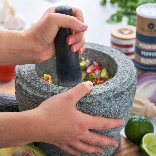 Rough Mortar and Pestle - AVANTI Gray (20cm)
