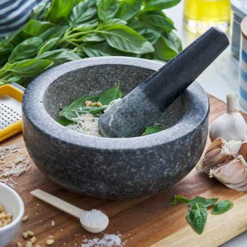 Low Profile Mortar and Pestle - AVANTI Black (20cm)