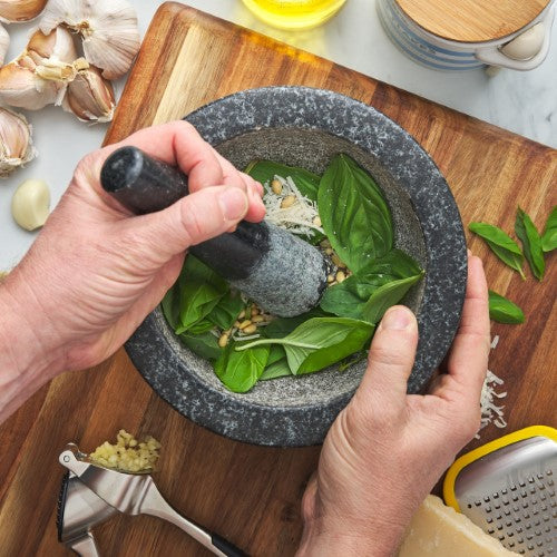 Low Profile Mortar and Pestle - AVANTI Black (20cm)