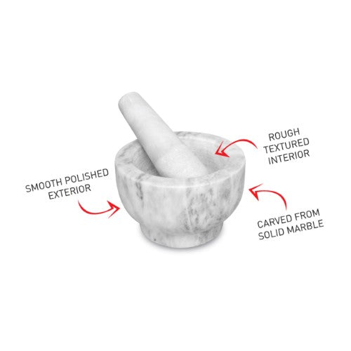 Marble Footed Mortar and Pestle - AVANTI (White)