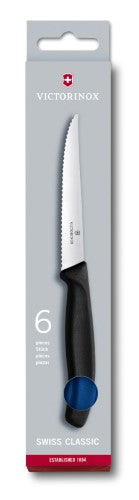 Steak Knife - VICTORINOX SWISS CLASSIC 6 Piece Set (Blue)