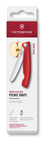 Folding Picnic Knife - VICTORINOX SWISS CLASSIC 11cm (Red)