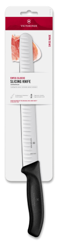 Slicing Knife - VICTORINOX SWISS CLASSIC FLUTED EDGE 25CM (BLACK)