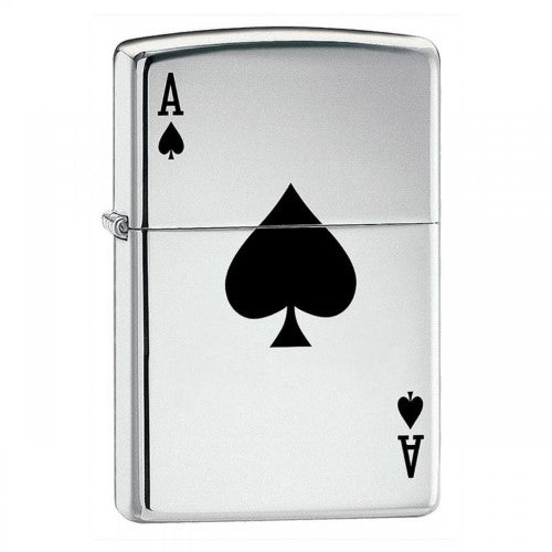 Zippo Lucky Ace Lighter With Fluid And Flints
