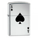Zippo Lucky Ace Lighter With Fluid And Flints