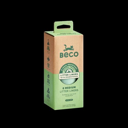 Cat Litter Tray Liners Beco Medium 8 Pack
