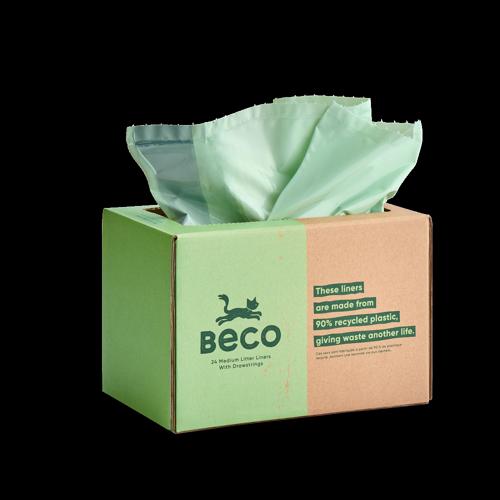 Cat Litter Tray Liners Beco Medium 24 Pack