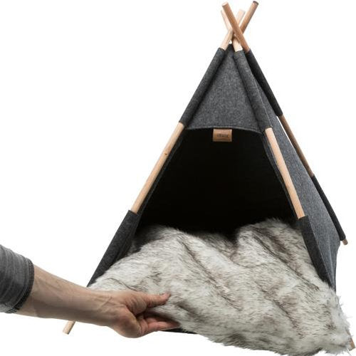 Cat Tipi Felt Cave Trixie Dark Grey 55 x 65 x 55cm
