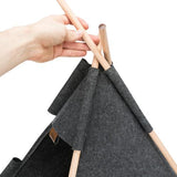 Cat Tipi Felt Cave Trixie Dark Grey 55 x 65 x 55cm