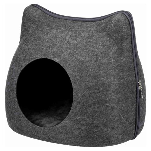 Cat Felt Cave Cat Head Trixie Dark Grey 38 x 35 x 37cm
